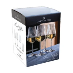 Cheers! Optic White Wine, Set Of 4 -Dartington Shop boxes cheers optic whitewine co