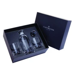 Dimple Decanter & Double Old Fashioned Whisky Glass Pair - Packaged In A Presentation Box