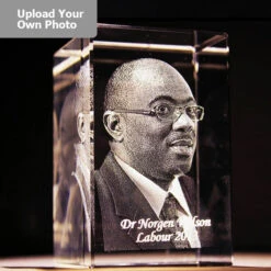 Medium Laser Photo Gift Block - Tower (Free Text Engraving Available) -Dartington Shop laser tower4