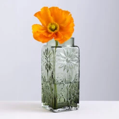 Marguerite Tall Vase Olive Green