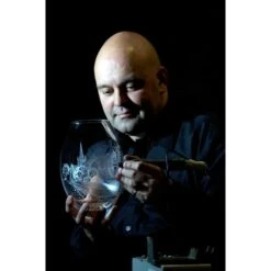 The Lion Fish - Large Vase Ed: 10 -Dartington Shop nick engraving 6