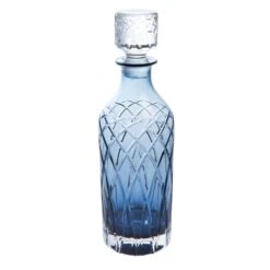 Harris Ink Blue Tall Spirit Decanter