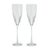 Flux Cut Crystal Flute, Set Of 2