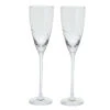 Helix Cut Crystal Flute, Set Of 2