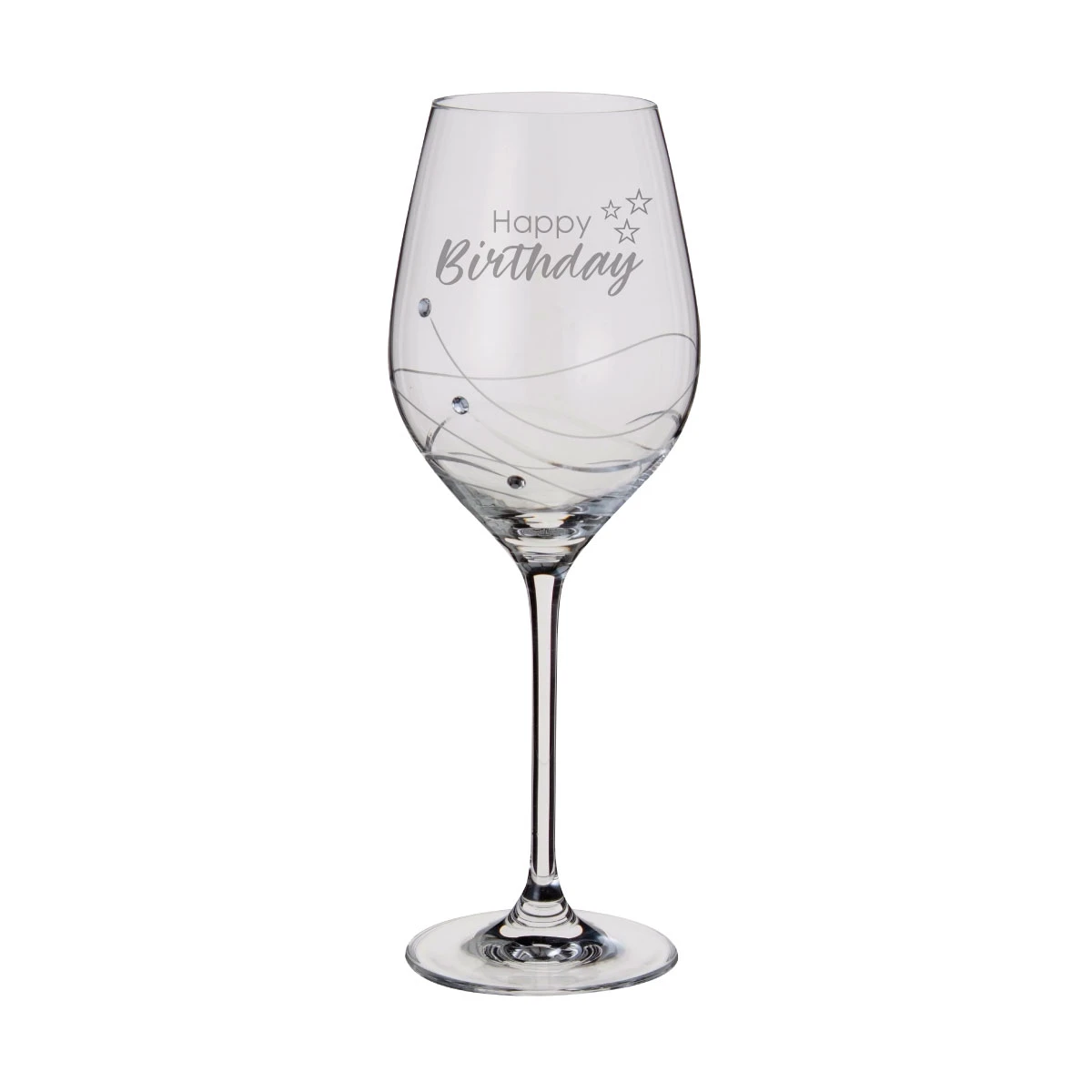 Glitz Single Wine Glass - Happy Birthday 1 Glitz Single Wine Glass - Happy Birthday