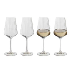Cheers! Optic White Wine, Set Of 4