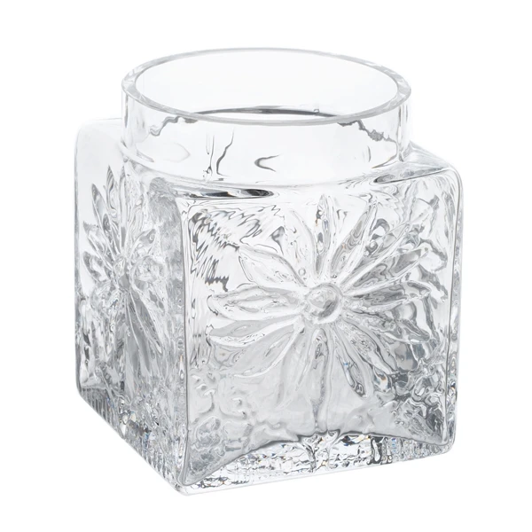 Marguerite Square Vase Clear 2 Marguerite Square Vase Clear - Image 2