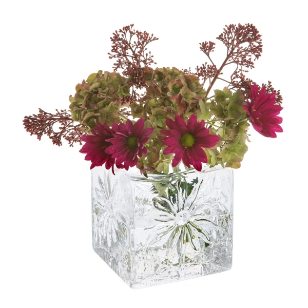Marguerite Square Vase Clear 1 Marguerite Square Vase Clear